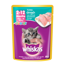 Whiskas Pouch Junior Tuna 80g, 100354471, cat Wet Food, Whiskas, cat Food, catsmart, Food, Wet Food